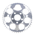 Rear sprocket, chrome. 49t — 73-85 4-speed Big Twin; 79-81 XL Sportster (NU)