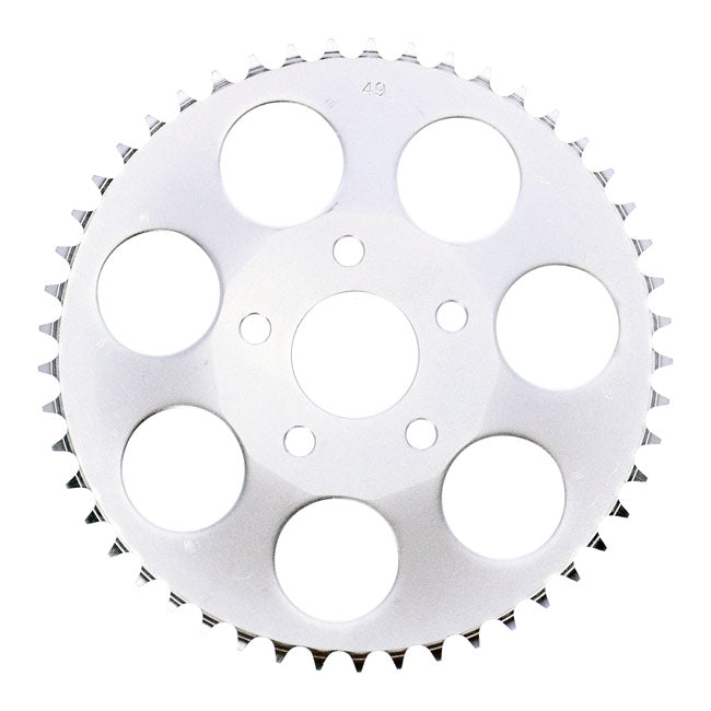 Rear sprocket, zinc. 49t — 73-85 4-speed Big Twin; 79-81 XL Sportster (NU)
