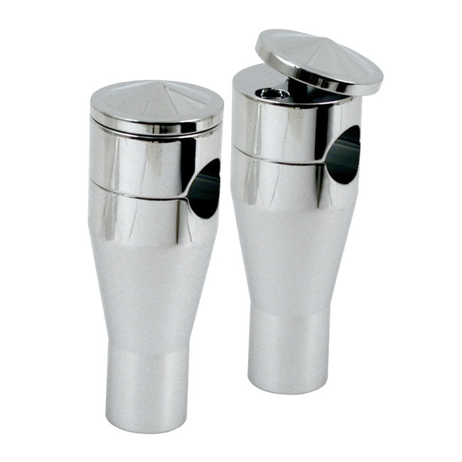 Twist-Top Panhead style risers. Chrome, 6" rise