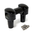 Widow riser set. 3" rise. Black — Most 73-up H-D with 3.5" riser spacing and 1-1/4" handlebars