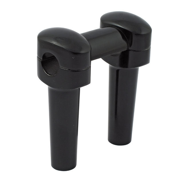 Widow riser set. 5" rise. Black — Most 73-up H-D with 3.5" riser spacing and 1-1/4" handlebars