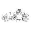 Spacer, sprocket shaft bearing