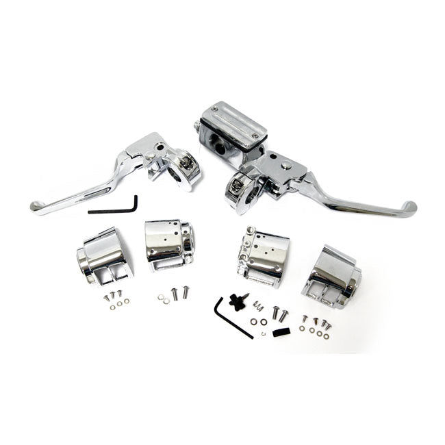 Chrome h.bar control kit, 5/8" bore