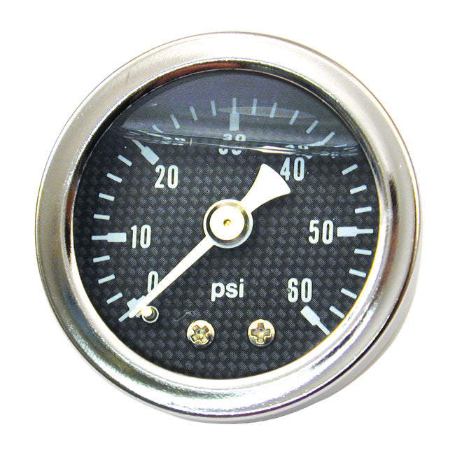 Oil pressure gauge, ''Carbon Face''. 0-100 PSI