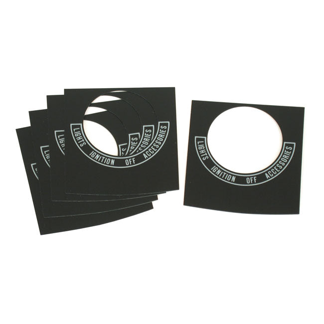 Ignition switch decal — 68-84 FLH; 80-86 FXWG; 84-00 Softail (NU)