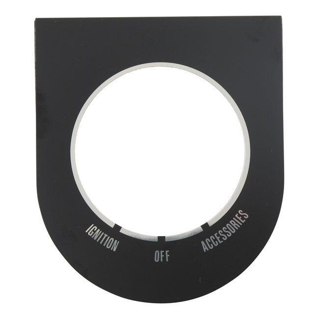 Ignition switch decal — 01-15 Softail; 16-17 FLSTF/B/BS; 02-03 FXD/L/WG/X/XT (NU)