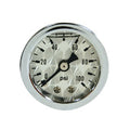 Oil pressure gauge, ''Engine-Turned'' face. 0-100 PSI