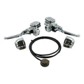 Handlebar control hydr. Clutch conversion kit. Chrome — 96-06 Softail; 96-05 Dyna. (Single disc models only) (NU)