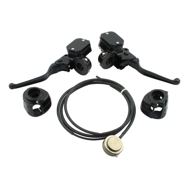 Handlebar control hydr. Clutch conversion kit. Black — 96-06 Softail; 96-05 Dyna. (Single disc models only) (NU)