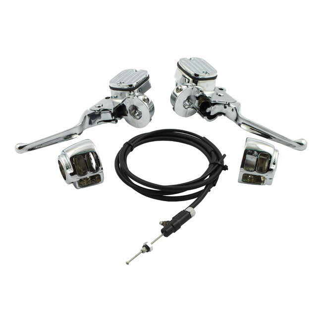Handlebar control hydr. Clutch conversion kit. Chrome — 96-06 XL Sportster (NU)