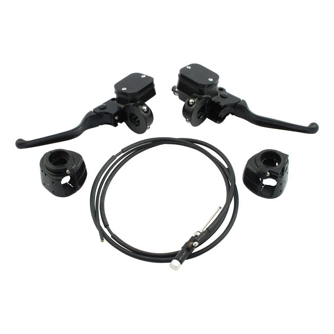 Handlebar control hydr. Clutch conversion kit. Black — 96-06 XL Sportster (NU)