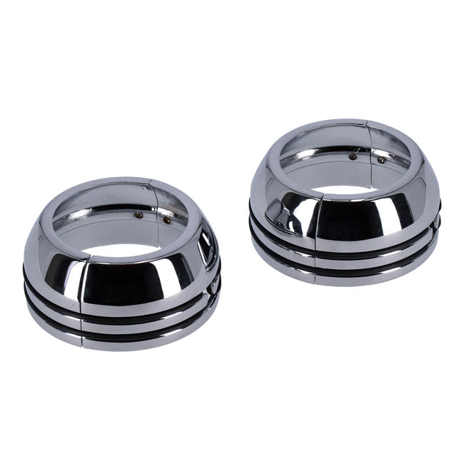 2-piece chrome fork boot covers