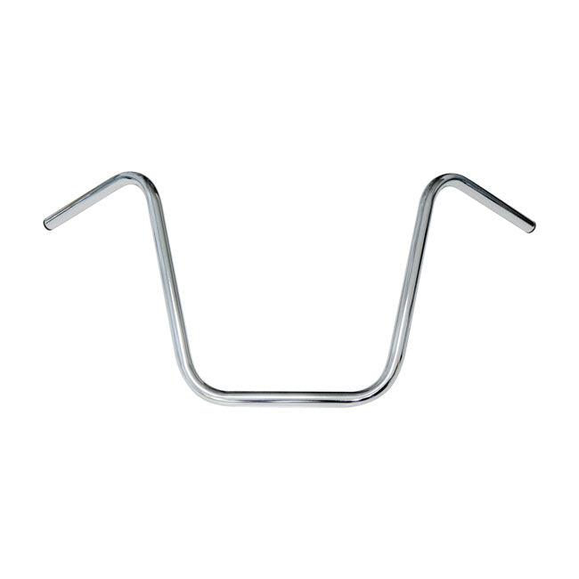 Apehanger handlebar, 16" rise, 1" chrome — Pre-81 H-D with 1" I.D. risers