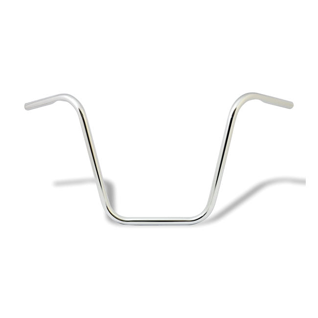 Apehanger handlebar, 16" rise, 1" chrome — 82-22 H-D (Excl. 08-22 e-throttle) with 1" I.D. risers (NU)