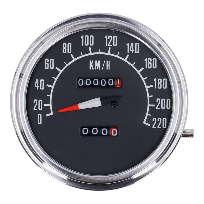 FL speedometer, ''74-84 face'', black. 1:1 kmh