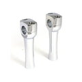Dighton 5" domed risers. Chrome