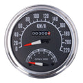 FL speedo/tachometer, ''73-84 face'', black. 1:1 kmh