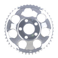Rear sprocket, chrome. 47t — 73-85 4-speed Big Twin; 79-81 XL Sportster (NU)