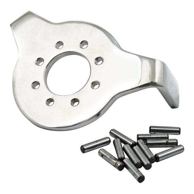Triple tree mounted fork stop kit. Stainless — 48-99 Big Twin (Excl. 91-05 Dyna) (NU)