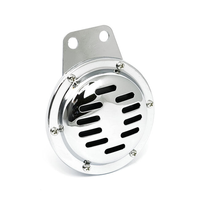 4" custom horn. 12-volt. horizontal slotted. Chrome