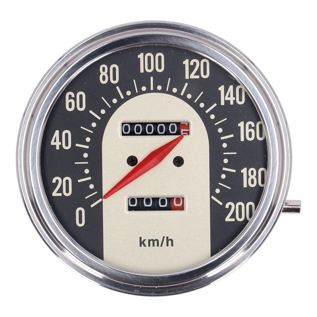 FL speedometer, ''62-67 electra face'', black/gold. 1:1 kmh