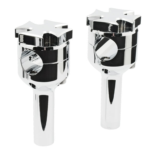 Maltese riser set. 4" rise. Chrome