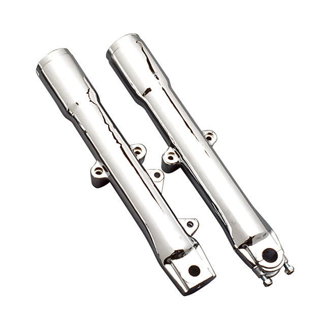 Lower fork legs, single disc. Chrome — 86-99 FLST (NU)