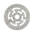 Brake rotor, left front. Polished stainless