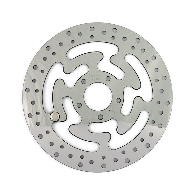 Brake rotor, right front. Polished stainless