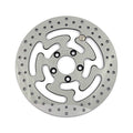 Brake rotor rear, drilled. Polished stainless steel