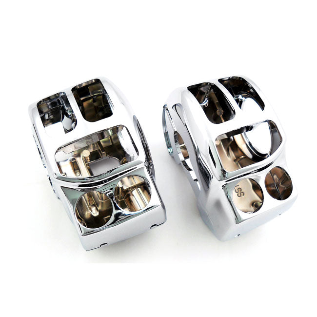 Switch housing set. Chrome — 14-23 FLT/Touring (excl. 2023 FLHXSE; FLTRXSE); 14-23 Trikes