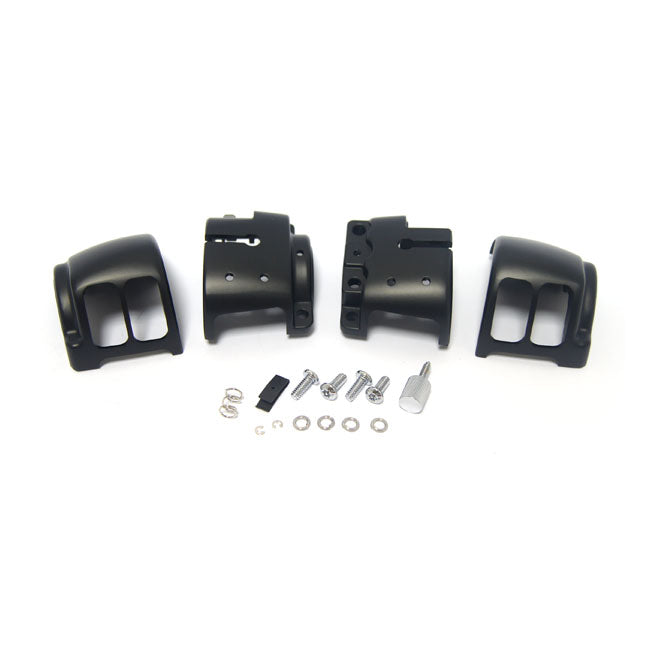 Switch housing set. Black — 11-25 Softail; 12-17 (NU) Dyna; 14-22 (NU) XL Sportster. (CAN-bus models without cruise control)