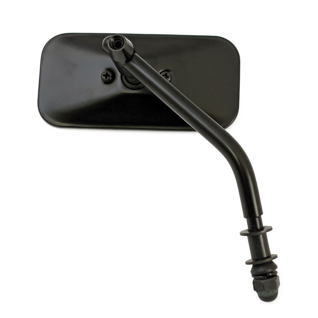 Small rectangular mirror. short stem, black