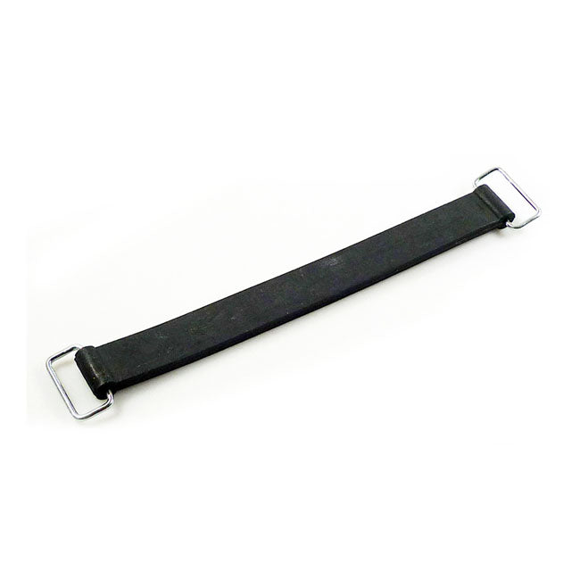 Battery hold down strap. rubber — 80-91 FLT/Touring; 85-E93 Softail; 1979 XL Sportster; 77-78 XLCR (NU)