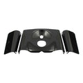 Fork panel kit 3-piece. Smooth. Gloss black