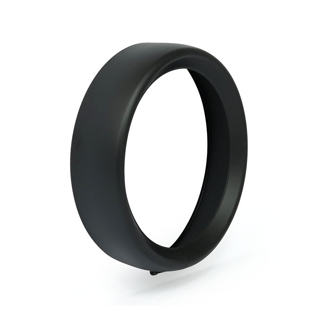 Recessed trim ring. 7" headlamp. Black — 12-16 (NU) FLD; 94-24 FLHR; 83-13 (NU) FLT/Touring (Excl. FLT/Touring & FLTR with dual headlamps); 06-13 (NU) Trikes; 86-17 (NU) FLST models with ''Freight Train Headlight Nacelle''