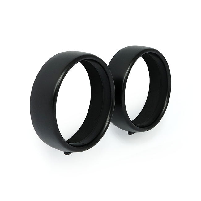 Recessed trim rings. 4.5" spotlamp. Satin lack