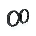 Recessed trim rings. turn signals. Gloss black