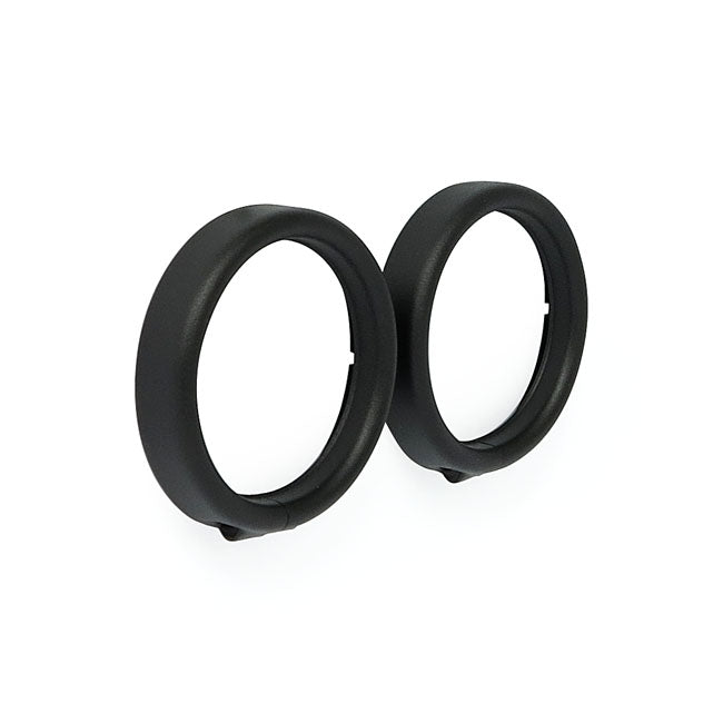 Recessed trim rings. turn signals. Black wrinkle