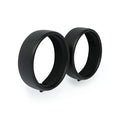 Recessed trim rings. 4.5" spotlamp. Black wrinkle