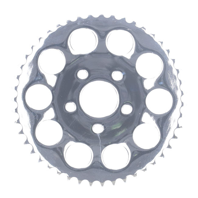 Rear sprocket, chrome. 47t — 82-85 XL Sportster (NU)