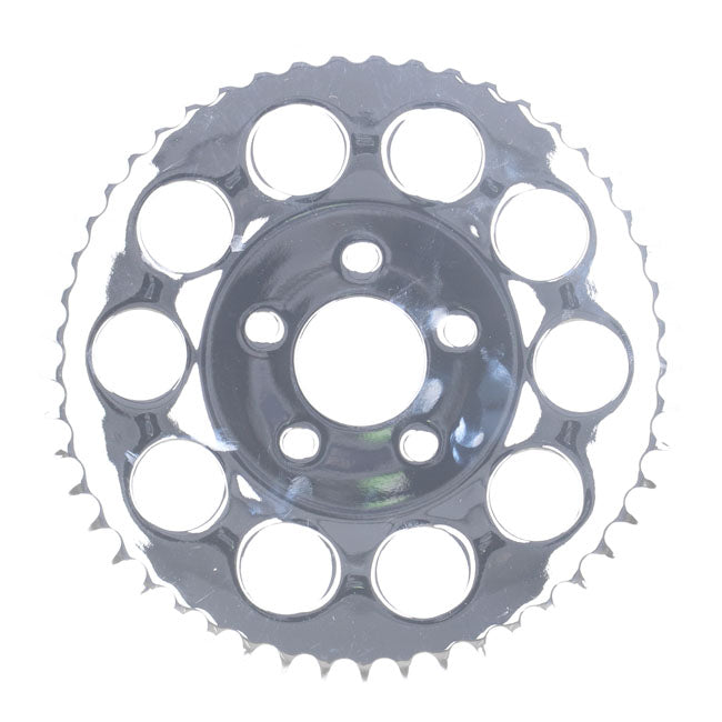 Rear sprocket, chrome. 49t — 82-85 XL Sportster (NU)