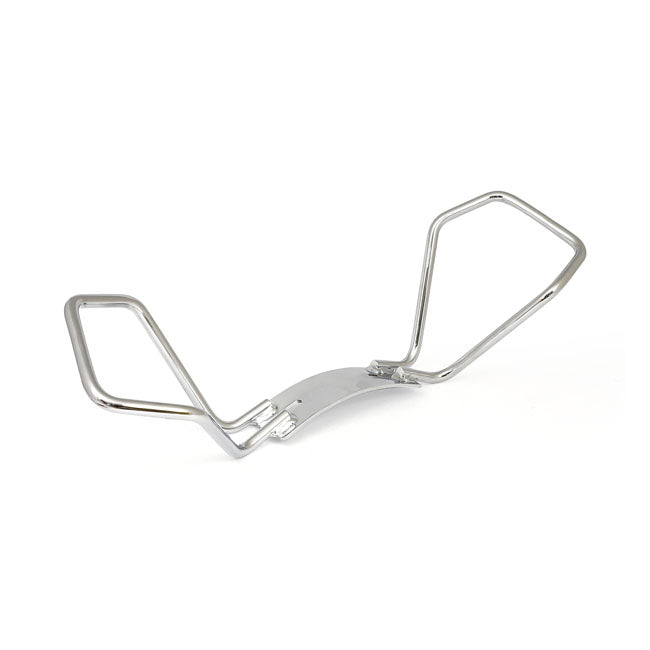 Passenger grab rail for Touring. Chrome — 14-24 FLT/Touring; 09-24 FLHTCUTG Tri Glide trike (excl. (excl. 2021 FLH Electra Glide Revival; 2023 FLHFB Electra Glide Highway King; Models with Tallboy seats; FLHTKSE; FLTRUSE with OEM seat)