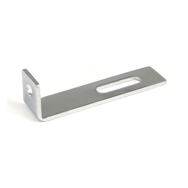 Universal exhaust mount l-bracket. 3-3/4" long, 2 holes