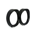 Recessed trim rings with visor. turn signals. Gloss black