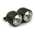 Dual 4" H4 headlamp assembly. Black