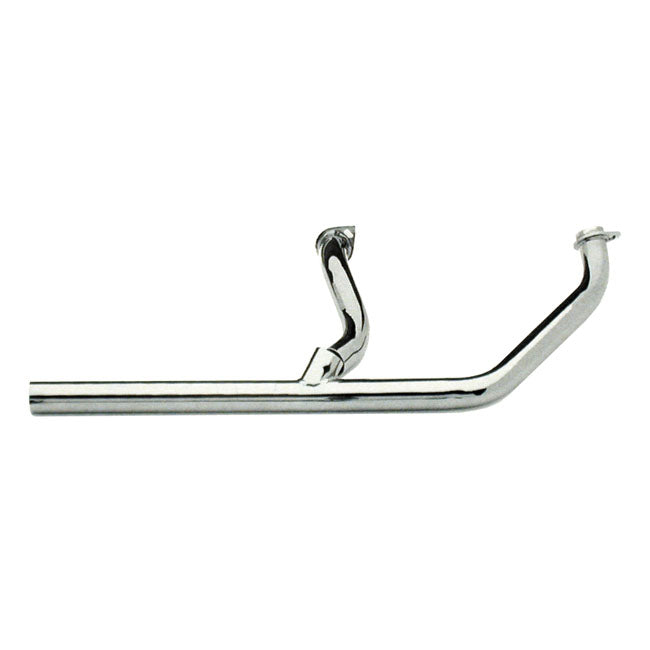 Paughco, 2 into 1 head pipes (S-pipe). Chrome — 36-47 Knucklehead (NU)