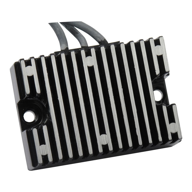 Accel, voltage regulator/rectifier. Black — 81-88 Big Twin (NU)