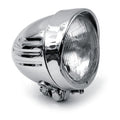 Bullet 4-1/2" duplo headlamp. Ribbed. visor. Chrome