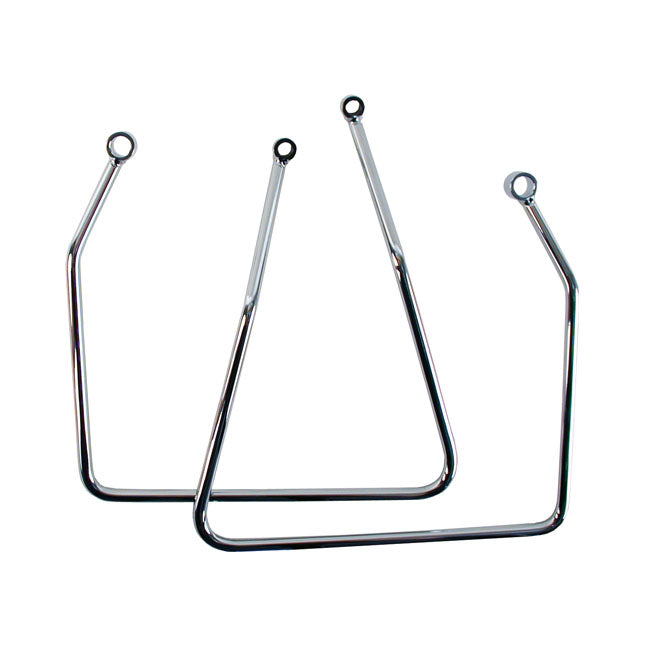 Saddlebag support kit. Chrome — 82-93 XL Sportster (Excl. XL1200S & 02-03 883R) (NU)